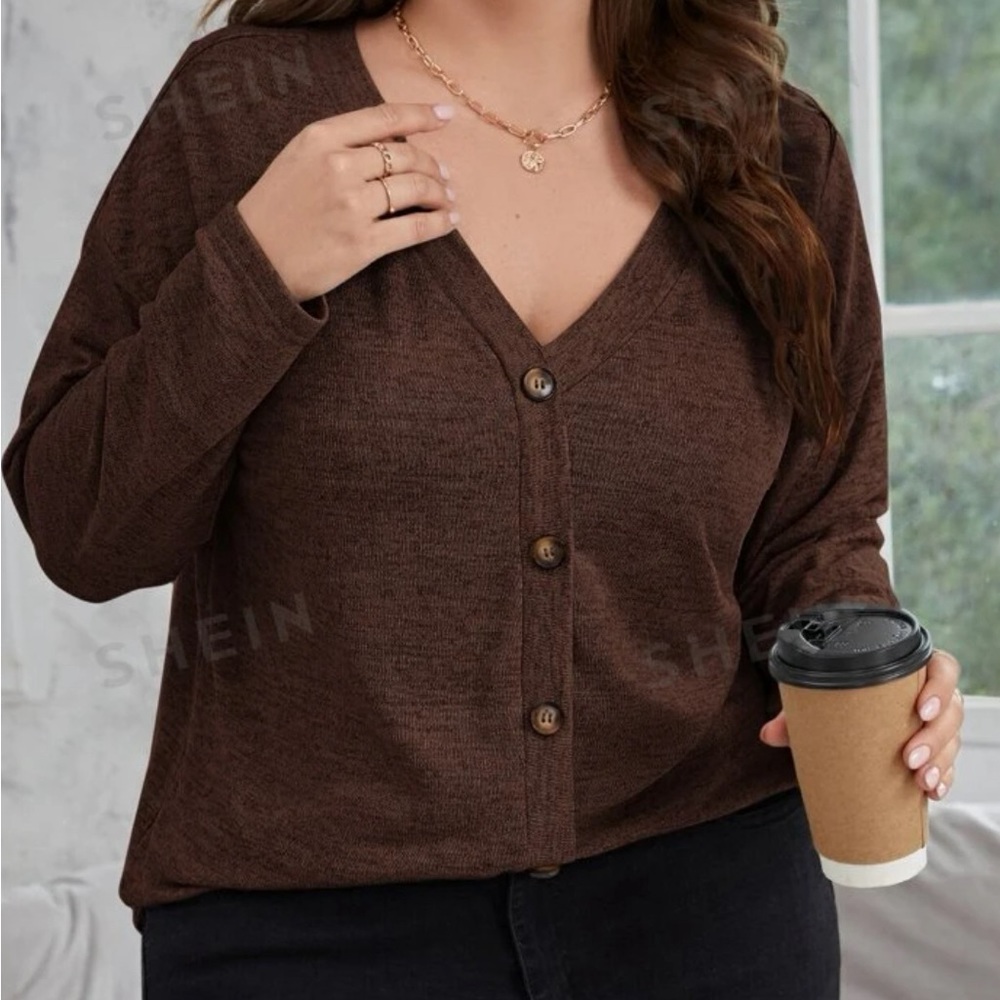 SHEIN brown sweater 4X